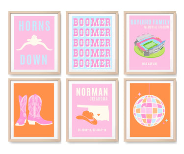 Pastel OU College Wall Decor